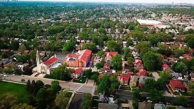 Bird's eye view of St. Louis