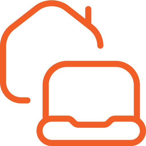 House and laptop icon